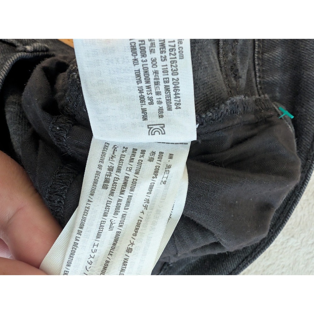 Abercrombie & Fitch Athletic Slim Jeans Mens 34x32 Black Stretch distressed - Picture 3 of 10